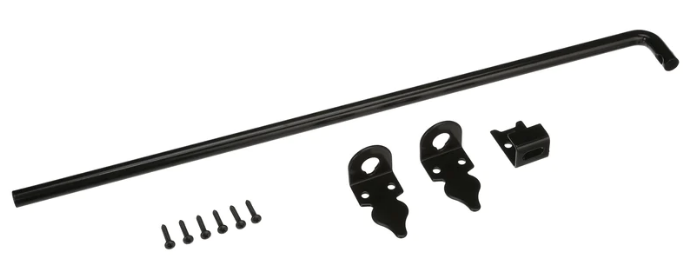 Vinyl Double Gate Hardware Set with Drop Cane